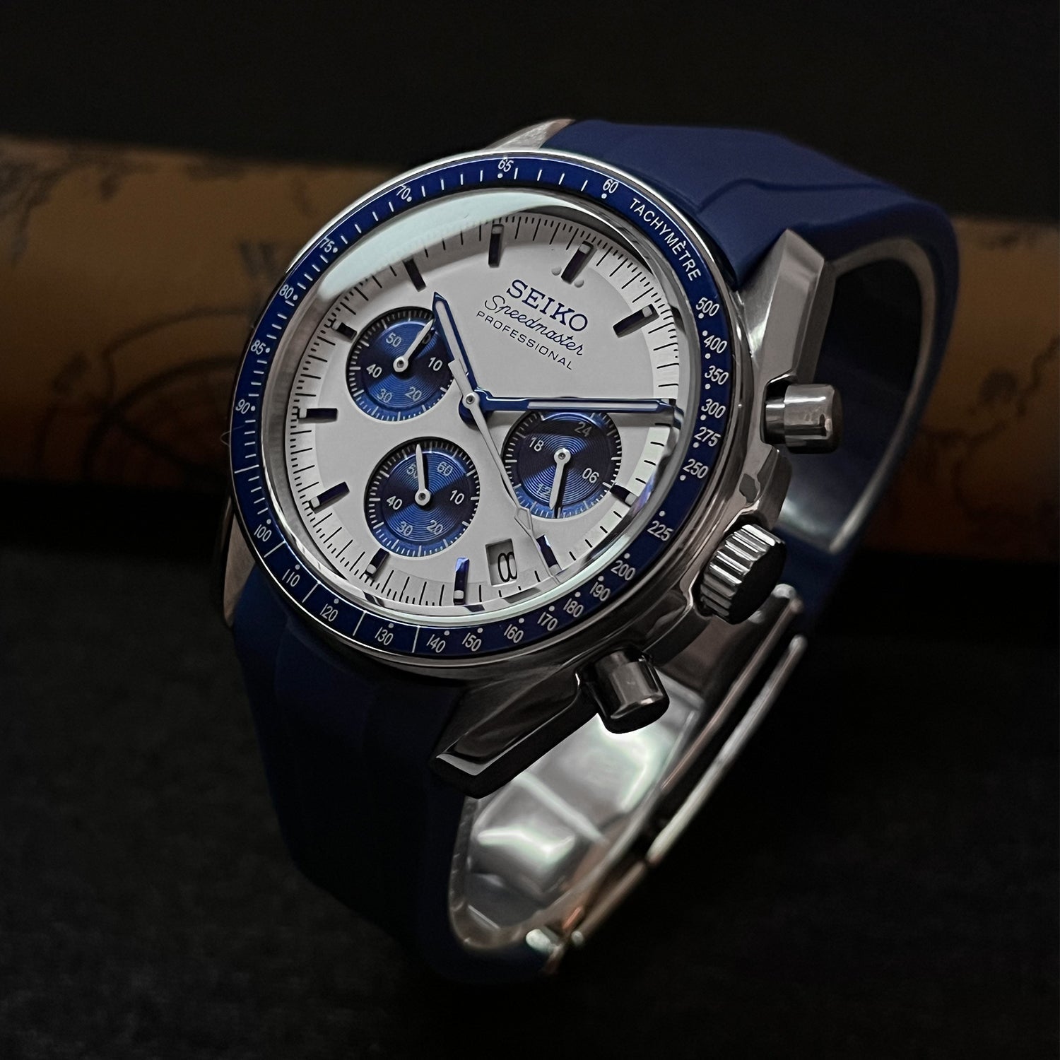 Custom Blue Speed Chrono Seiko Mod