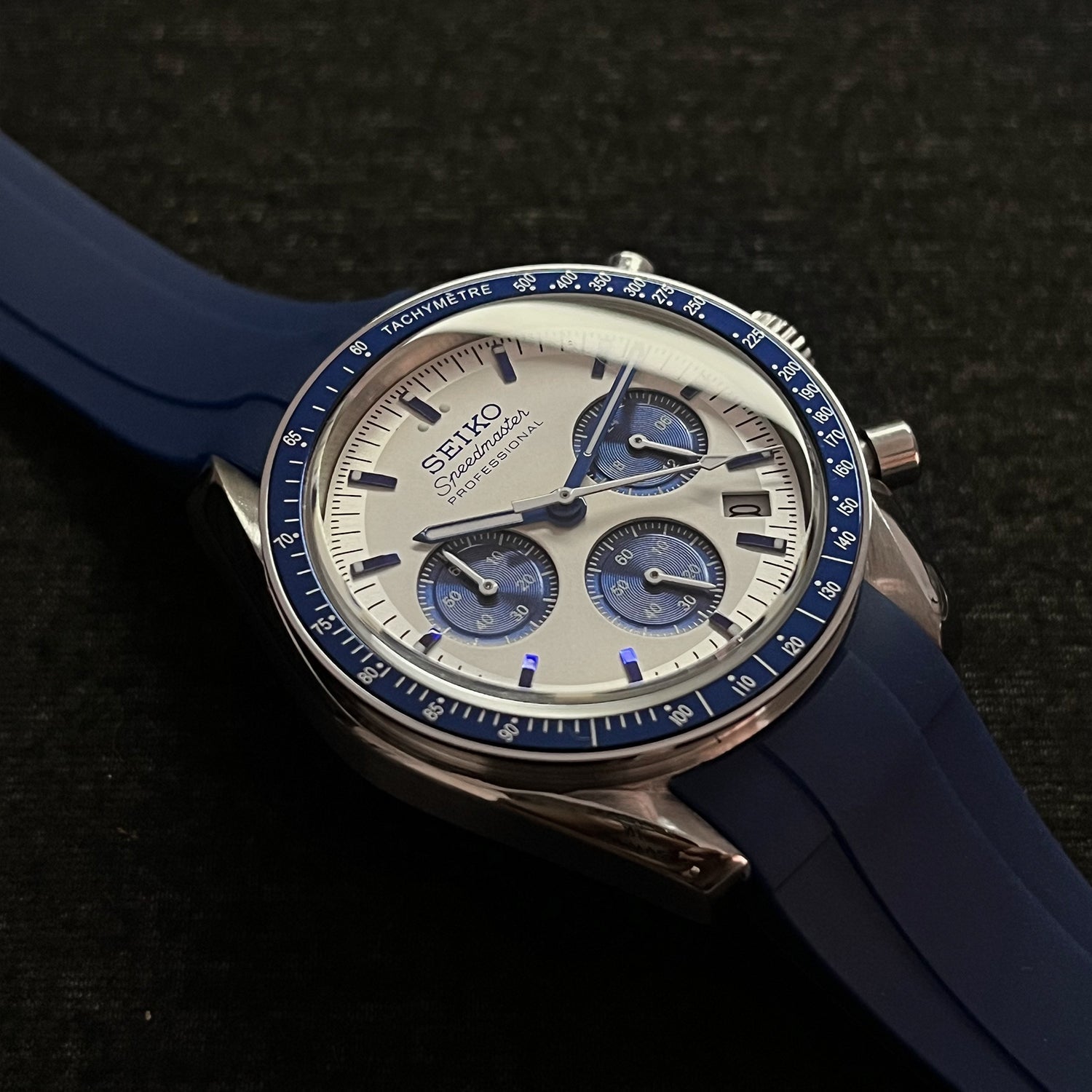 Custom Blue Speed Chrono Seiko Mod