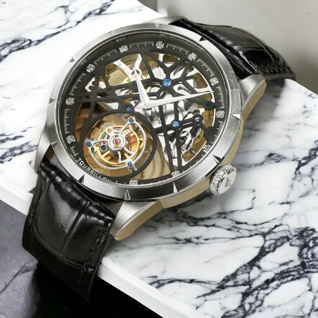 Custom Double Tourbillon Skeleton Mod
